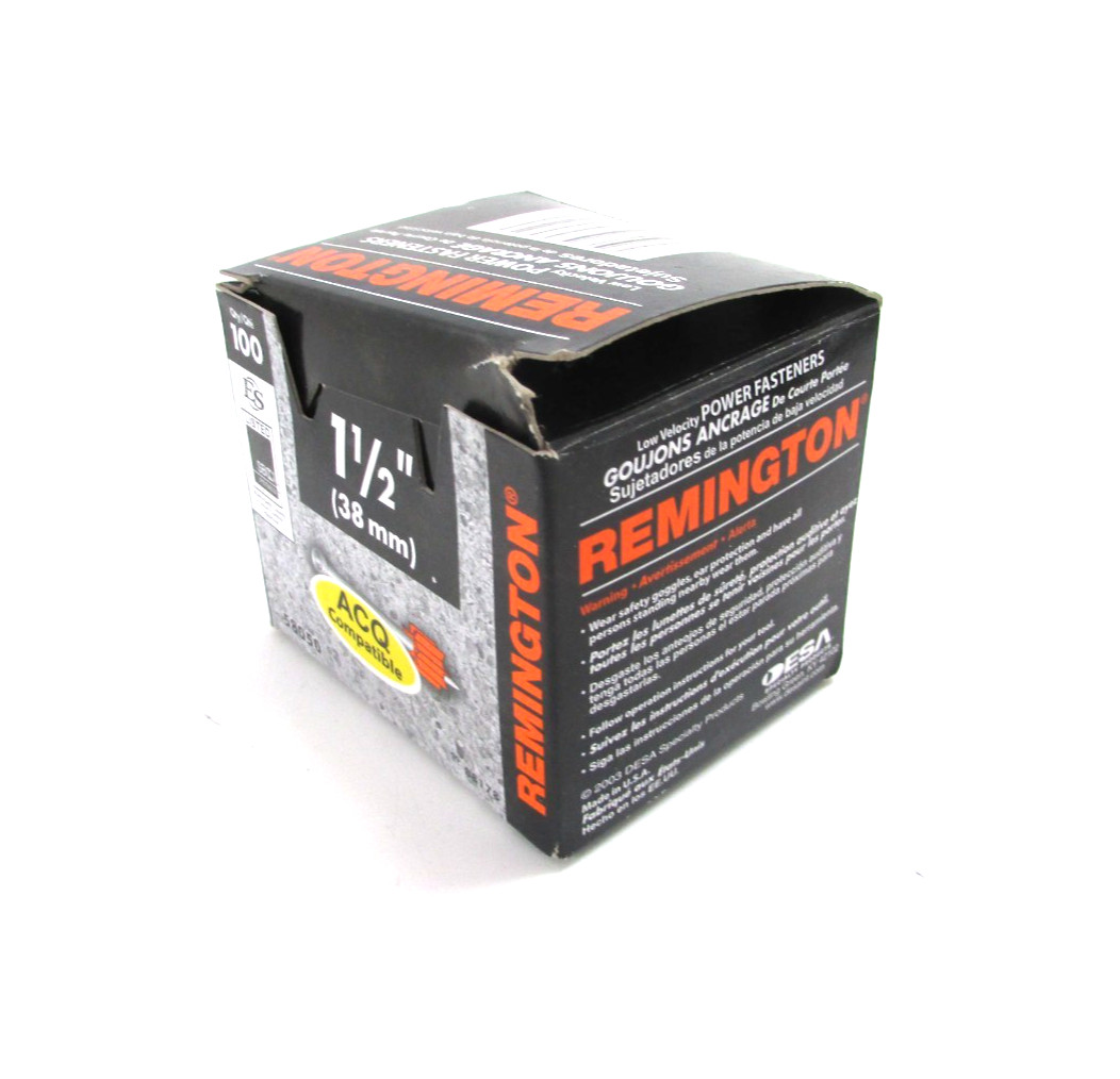 REMINGTON 1-1/2″ LOW VELOCITY FASTENERS 58050, BOX OF 100 pcs