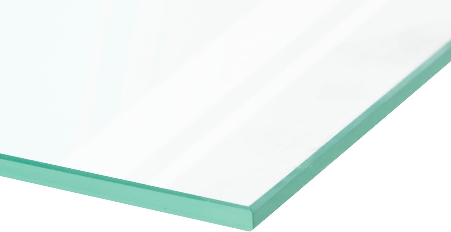 Tempered Glass Shelves 10″ Wide x 24″ Long x 3/16″ Set of 2 Beveled Edges