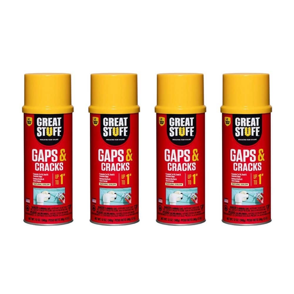 Great Stuff 12 Oz. Gaps and Cracks Insulating Spray Foam Sealant 4 pack