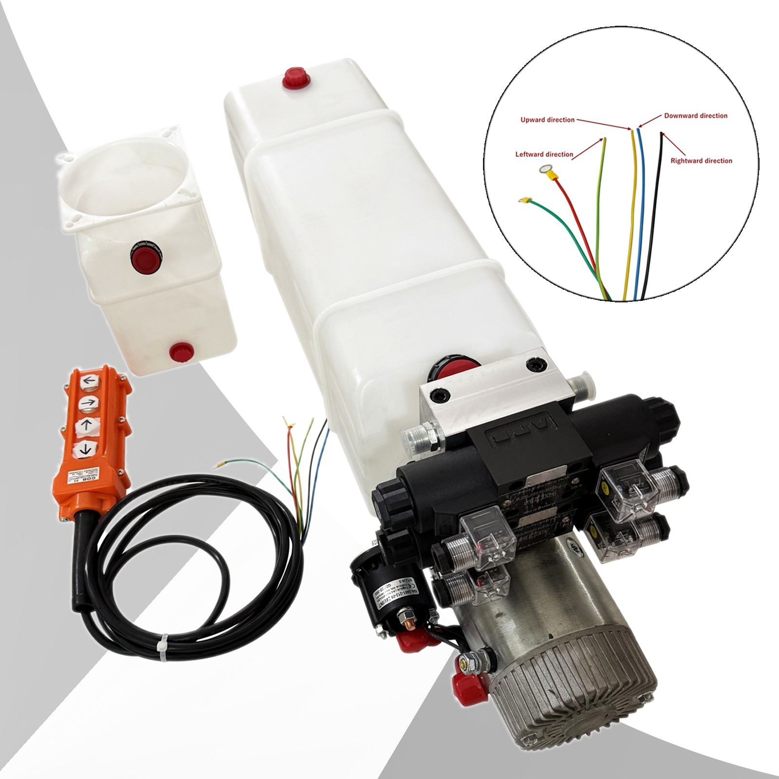 24V Double-acting Hydraulic Power Unit (2200W, 6MPa, 12L+4L Tanks, 3L/Min)