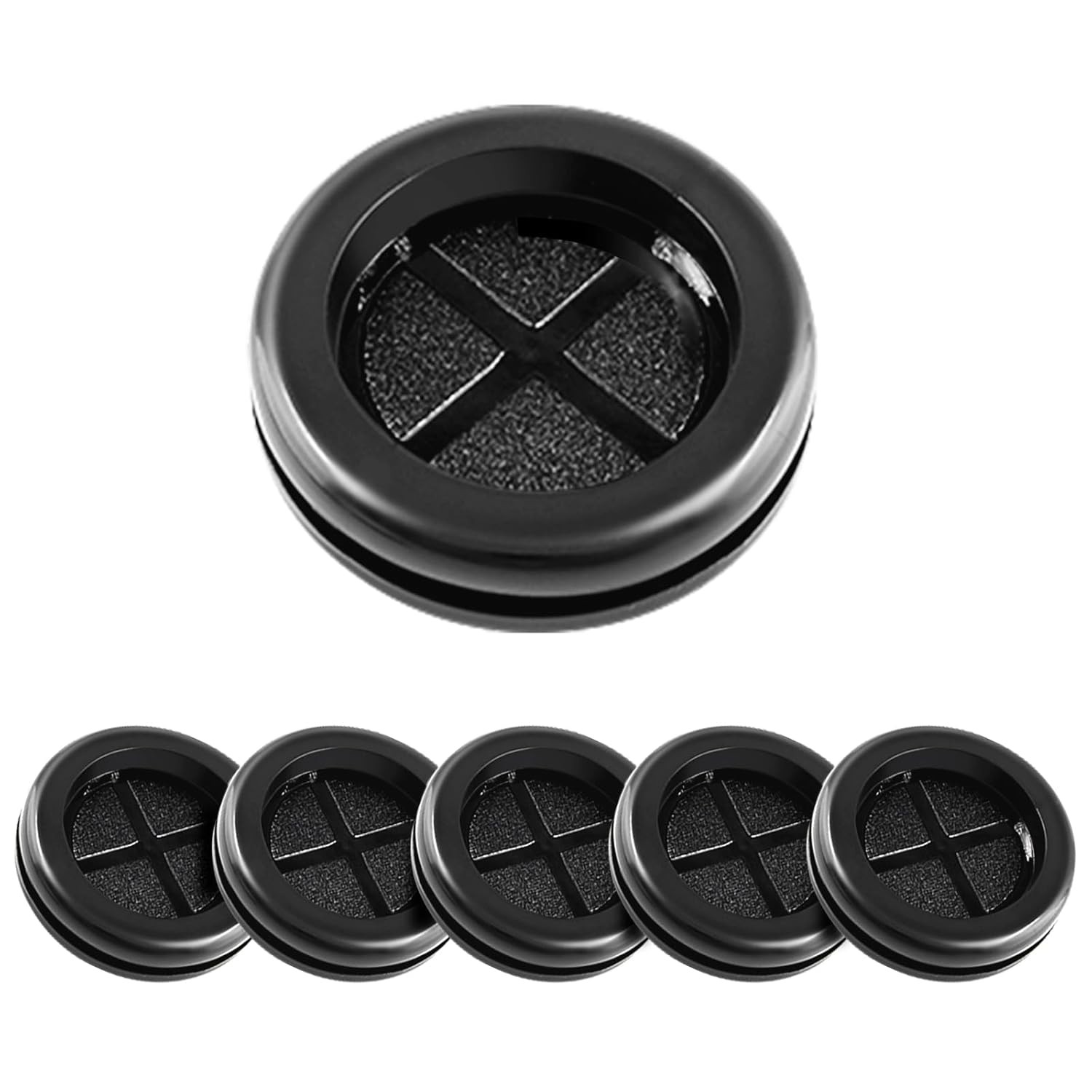 6 Pcs 2 Inch Rubber Grommet 1-11/16″ Inside Diameter 2″ Drill Hole Double-Side