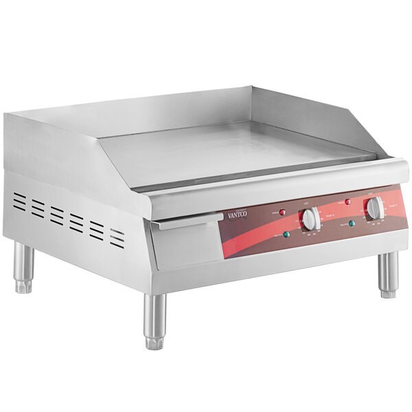 Avantco EG24N 24″ Electric Countertop Griddle – 208/240V, 2675W-3560W.