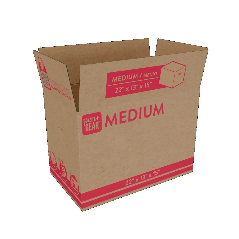 (10 pack) Medium Moving Boxes, 22 in. L x 13 in. W x 15 in. H, Kraft