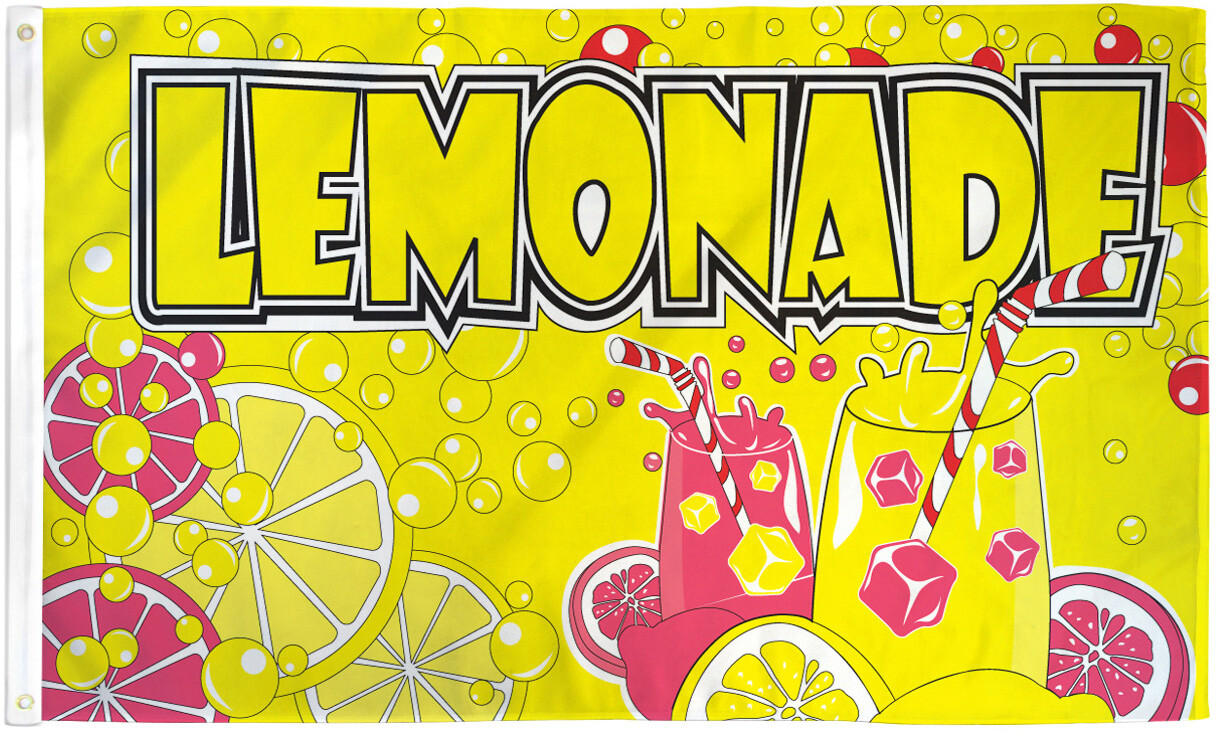 Lemonade Flag 3x5ft Lemonade Banner Bandera Bebidas Drinks Concessions Flag