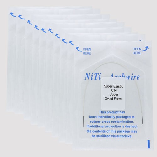 30×Dental Orthodontic Tooth Color Coated Super Elastic Round Arch Wire 014Upper