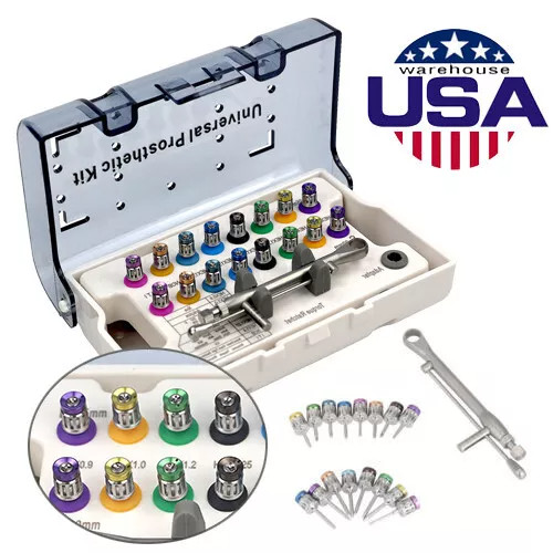 Dental Universal Implant Kit Abutment Hand Driver Hex Screwdriver Long+Short US