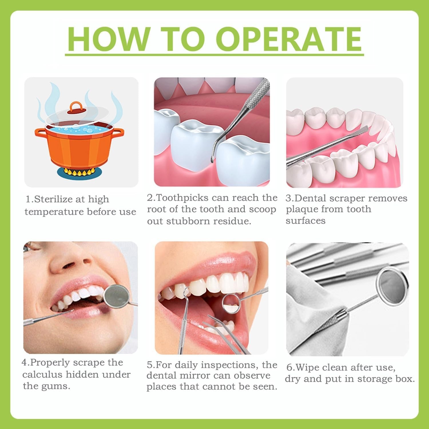 11 Pack Dental Tools Teeth Cleaning Tool Kit, Stainless Steel Tongue Scraper …