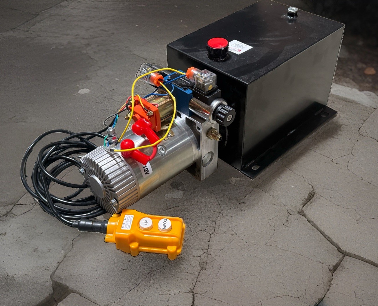 12L Double Acting Hydraulic Pump DC 12V Dump Trailer Horizontal Power Unit 2.2kw