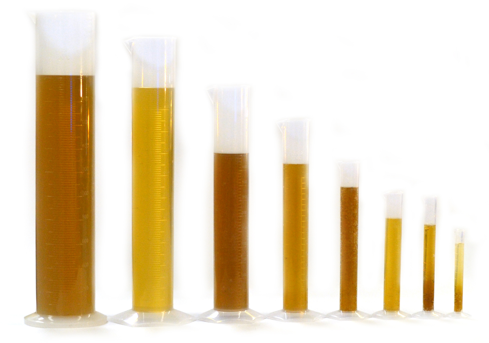 Polypropylene Graduated Cylinders Set – 10, 25, 50, 100, 250, 500, 1000, 2000mL