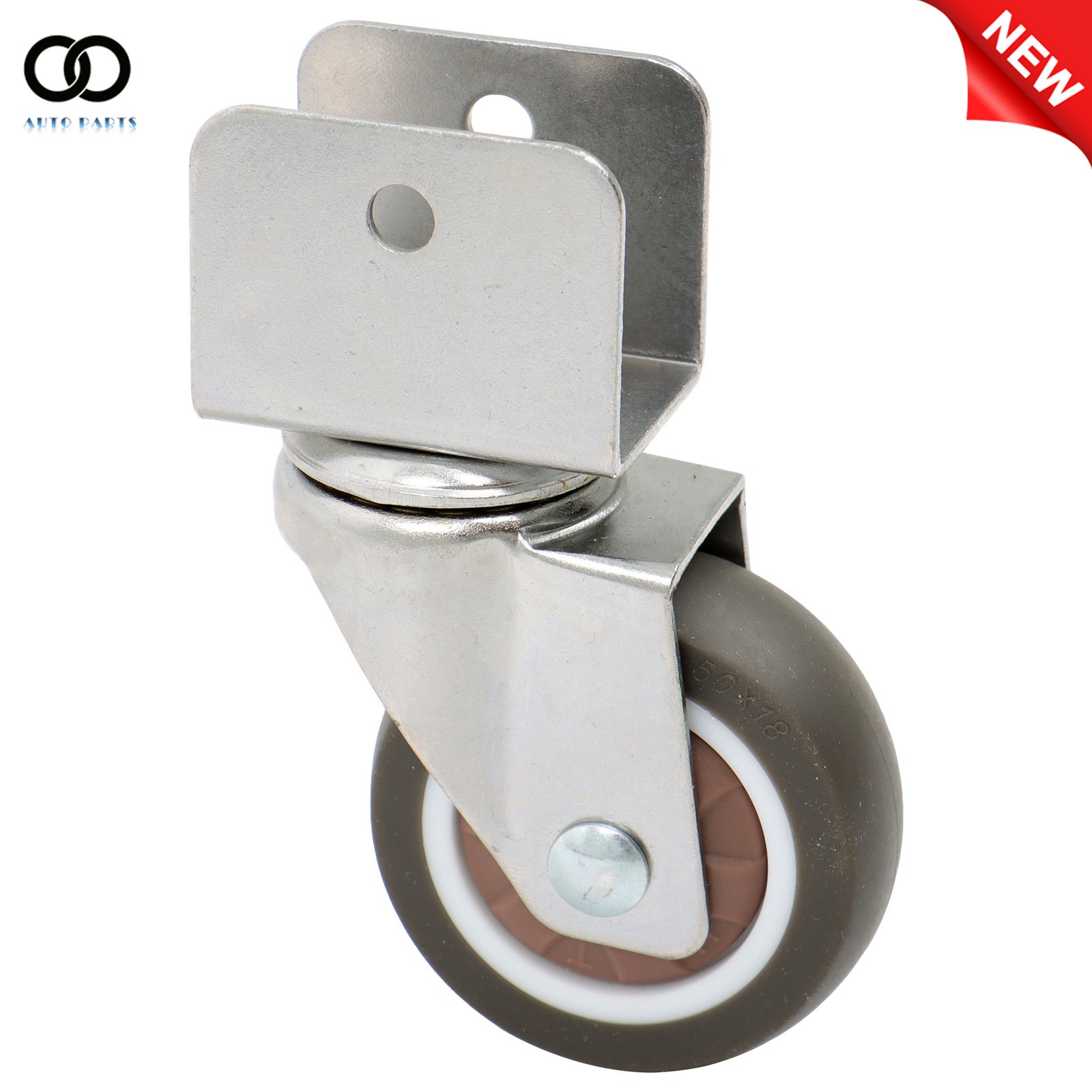 4PCS 2″ Swivel Caster Wheels with U Bracket (2 with brake&2 without) 360-Degree