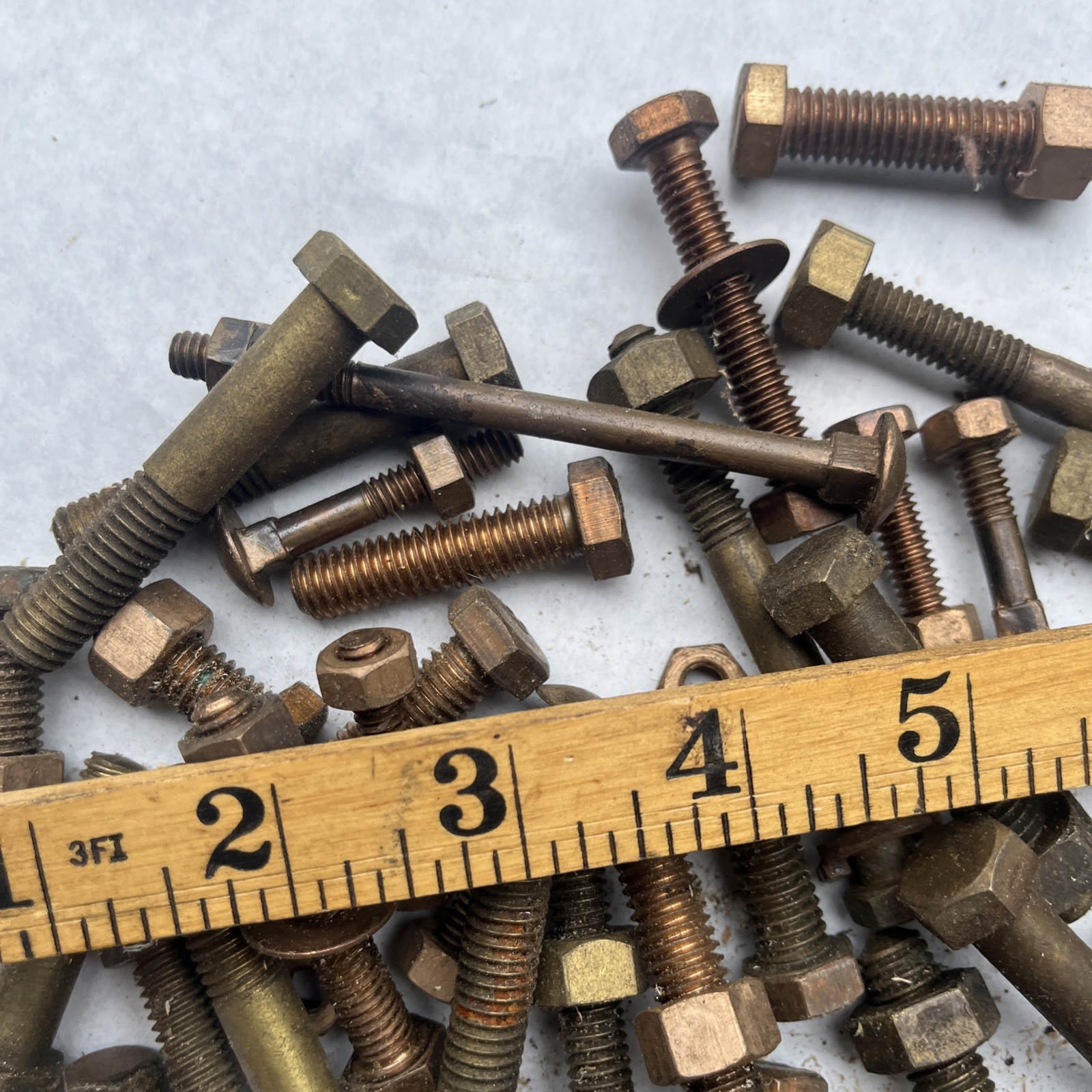 Over 5 Pounds Brass Bronze Cap Screws Etc 1/4 ,5/16 ,3/8