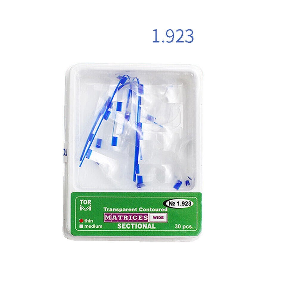 30 Pcs/Box Dental Transparent Resin Sectional Contoured Matrices Matrix L/S