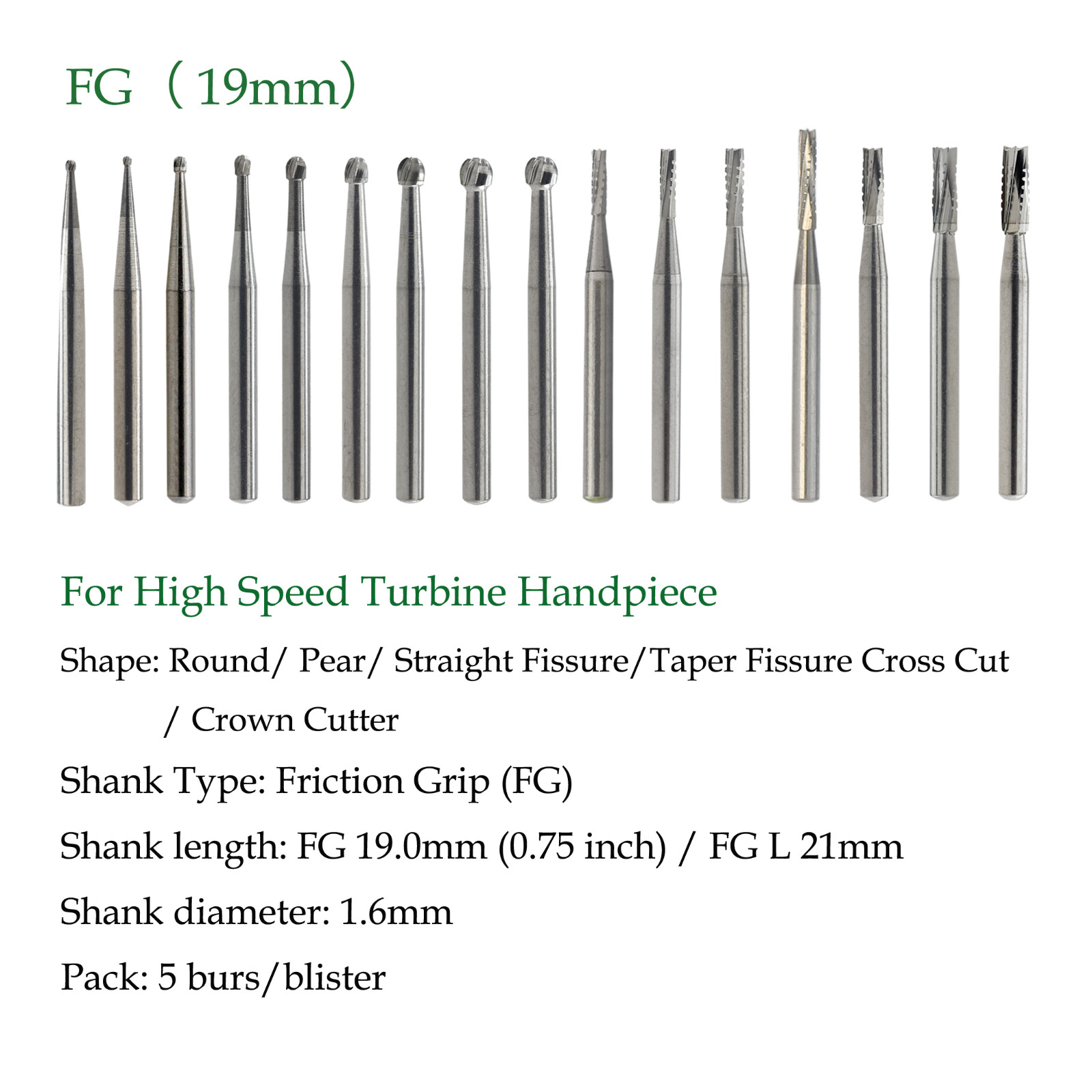 Wave Dental Surgical Burs Long Carbide Bur 25mm 557 557L FG 4 6 330 High Speed