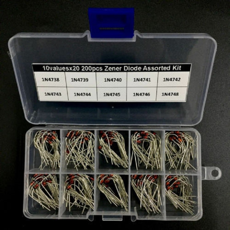 200pcs/Box 8.2V~22V/1W 10*20 Values 1W Zener diode Assorted Kit 1N4738~1N4748 B