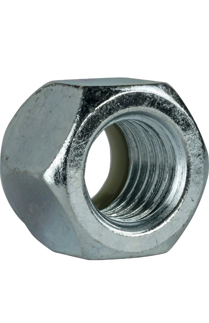 #10-24 Nylon Insert Hex Lock Nuts Zinc Plated Grade 2 Steel Nyloc. 500pk. 5F