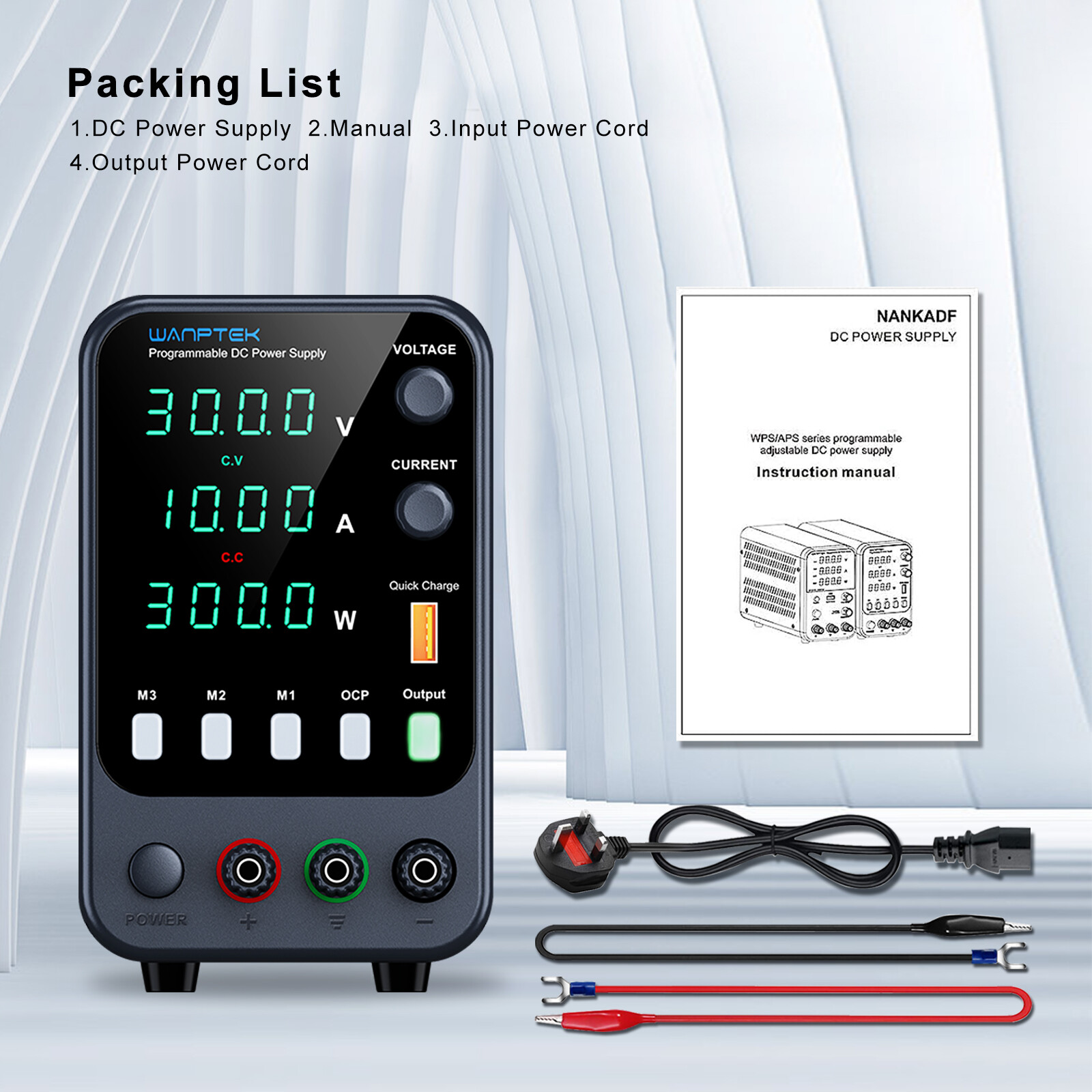 DC 0-30V 0-5A 10A Lab Adjustable Variable Bench Power Supply Internal Memories
