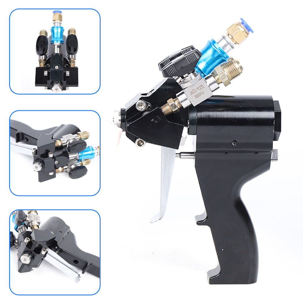 Air Purge Spray Gun Self Cleaning Polyurethane P2 PU Foam Spray Gun 35Mpa Black