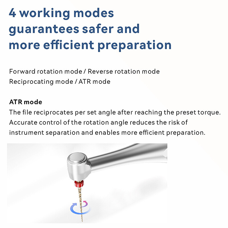 Woodpecker Dental Brushless Endo Free Motor Reciprocating 6:1 Contra Angle