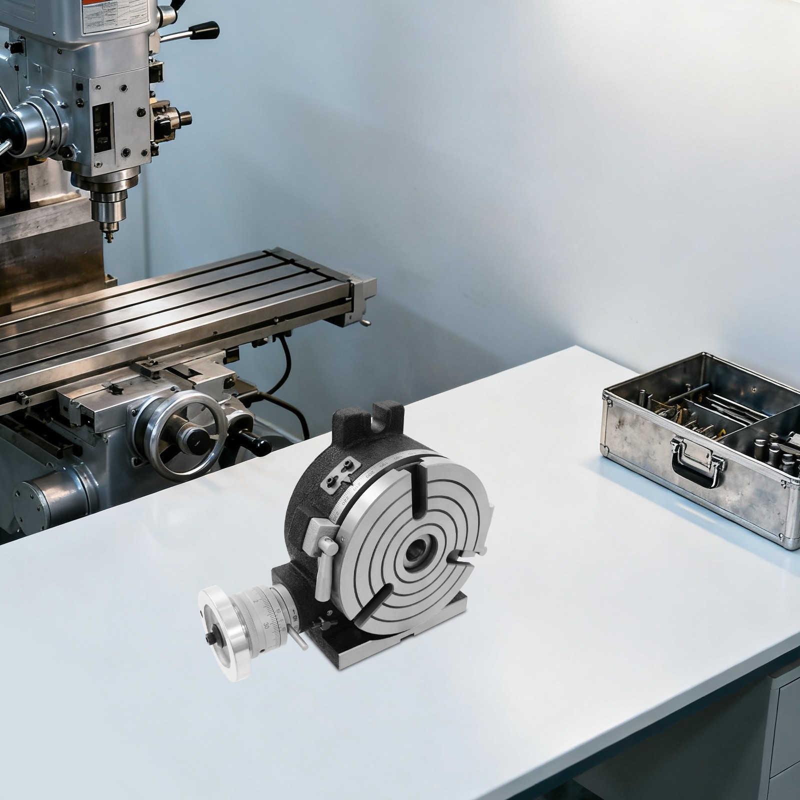 Horizontal Vertical Rotary Table, 3-Slot Rotary Table for Milling Machine