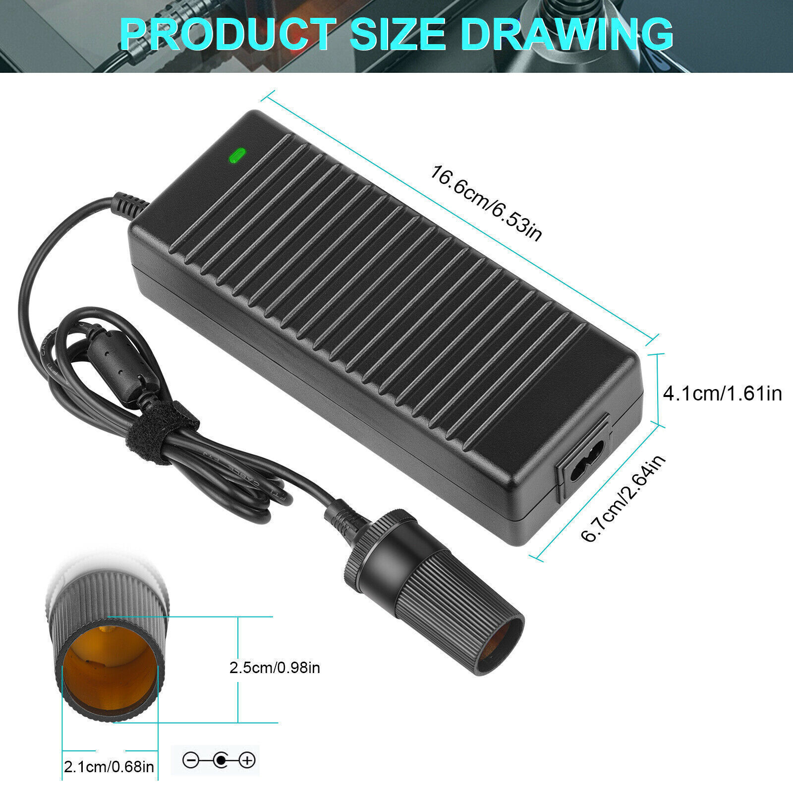 AC to DC Converter 120V to 12V 10A 120W Car Cigarette Lighter Adapter Charger