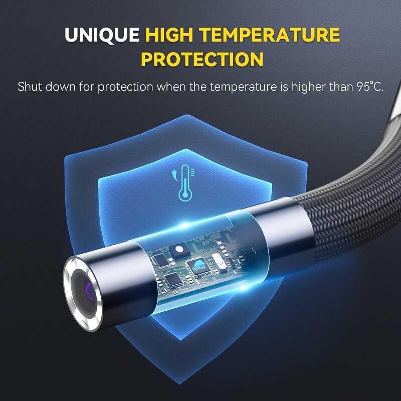 Ralcam 4-Way 360° Articulating Borescope Industrial Endoscope Inspection Camera