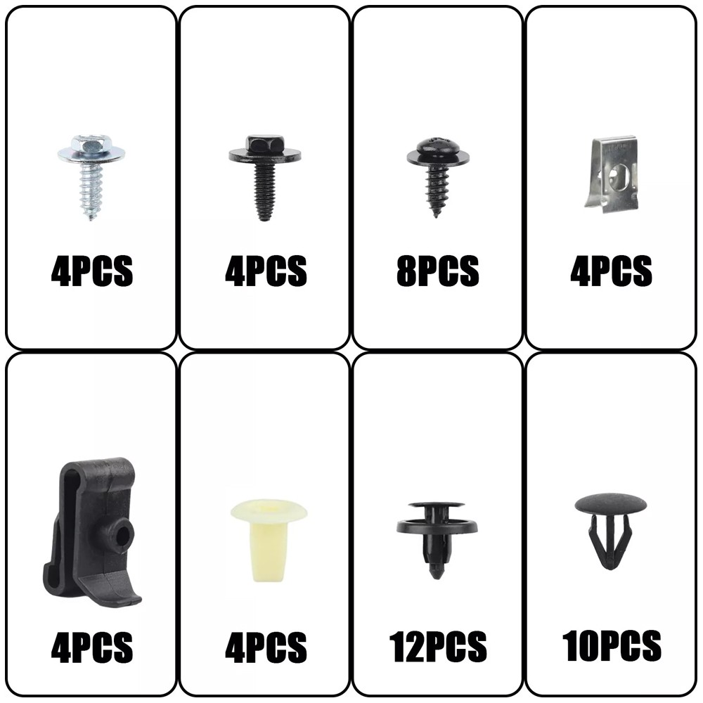 50Pcs Replacement Screw Clips Rivet Fastener for Toyota Fender Bumper Splash
