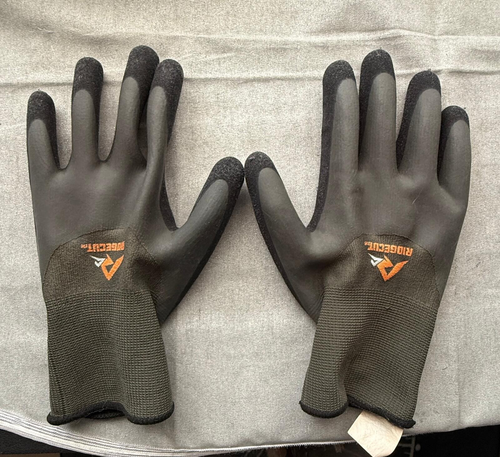 Ridgecut Waterproof Work Gloves One Size Textured Grip Utility Gardening