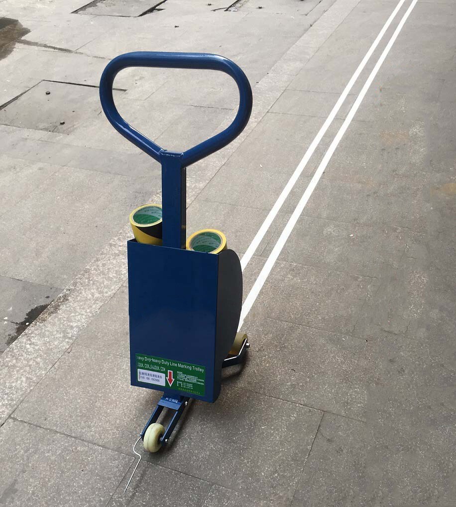 Tape Line Marking Machine Handheld Tape Dispenser Heavy Duty Trolley Court Mark
