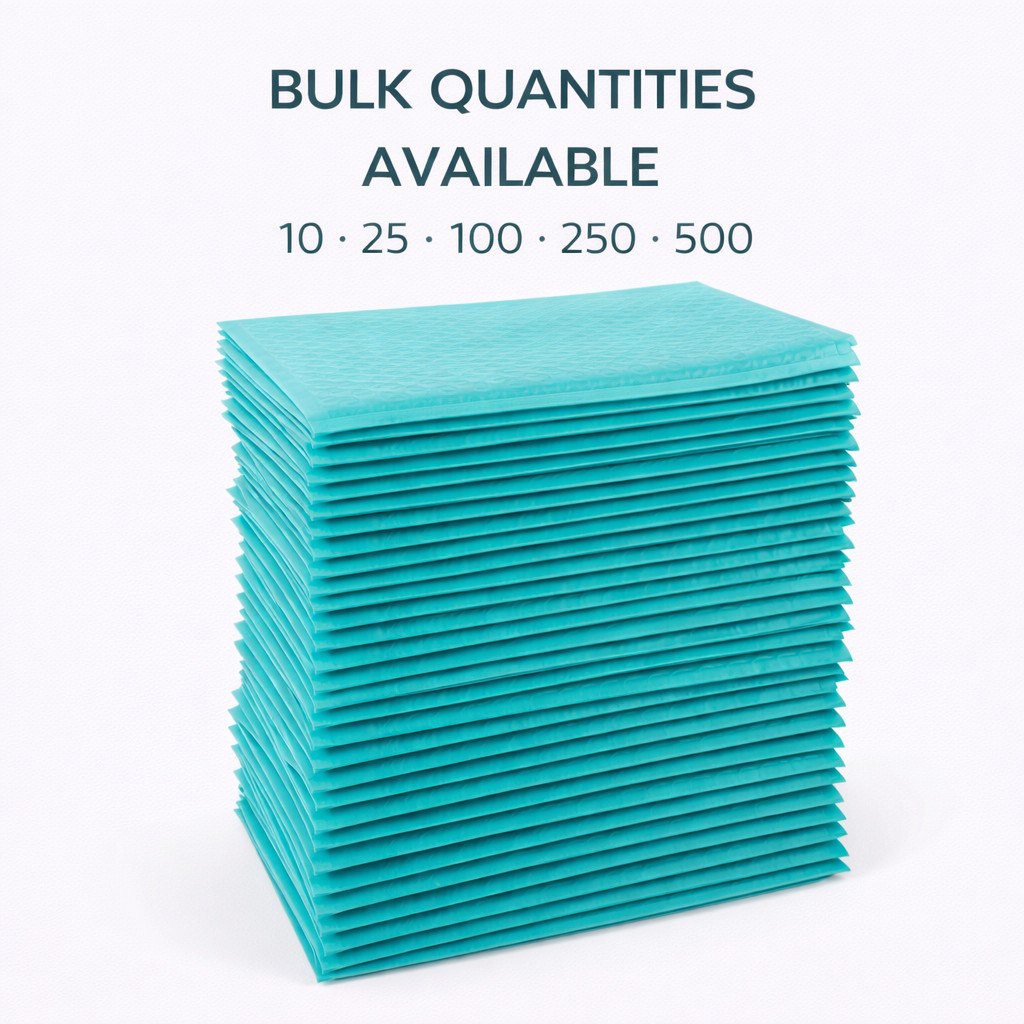 Teal Poly Bubble Mailers Self Seal Padded Shipping Envelopes Bulk 10-500