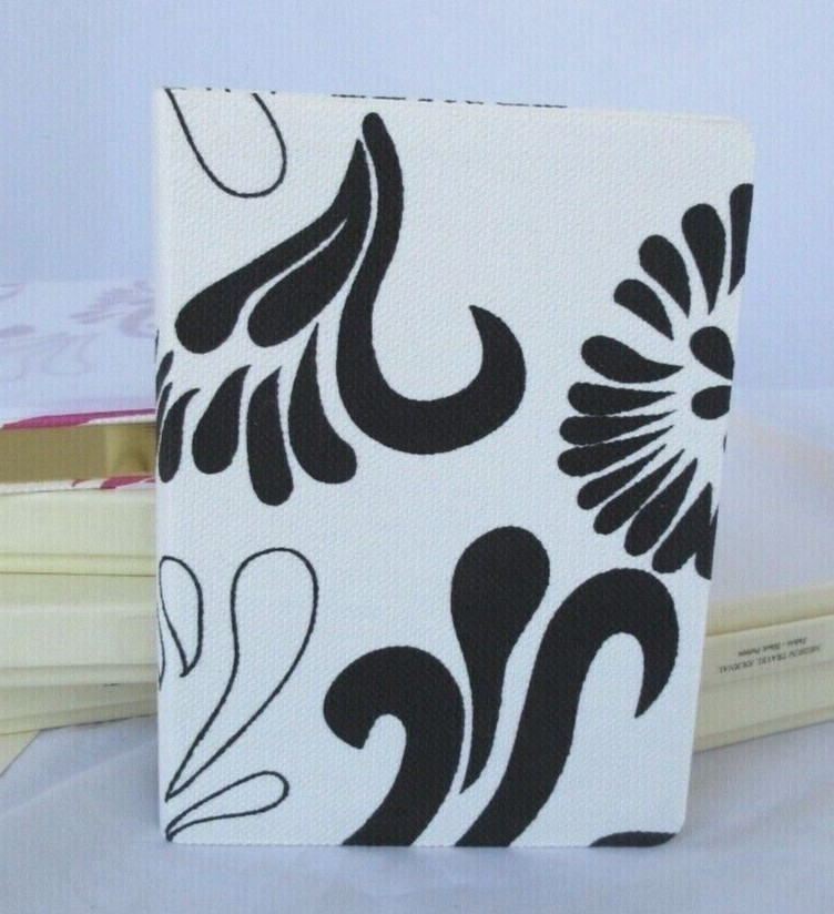 Journal 7″ Soft Fabric Cover 224 Lined Pages Graphic Image AEON Black