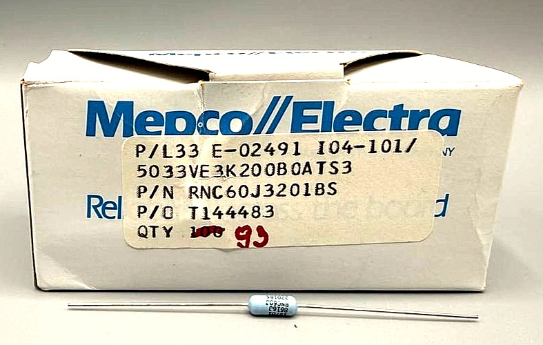 Mepco/Electra RNC60J3201BS 3.2K Ohm Precision Metal Film MIL-PRF-55182 Lot (93)