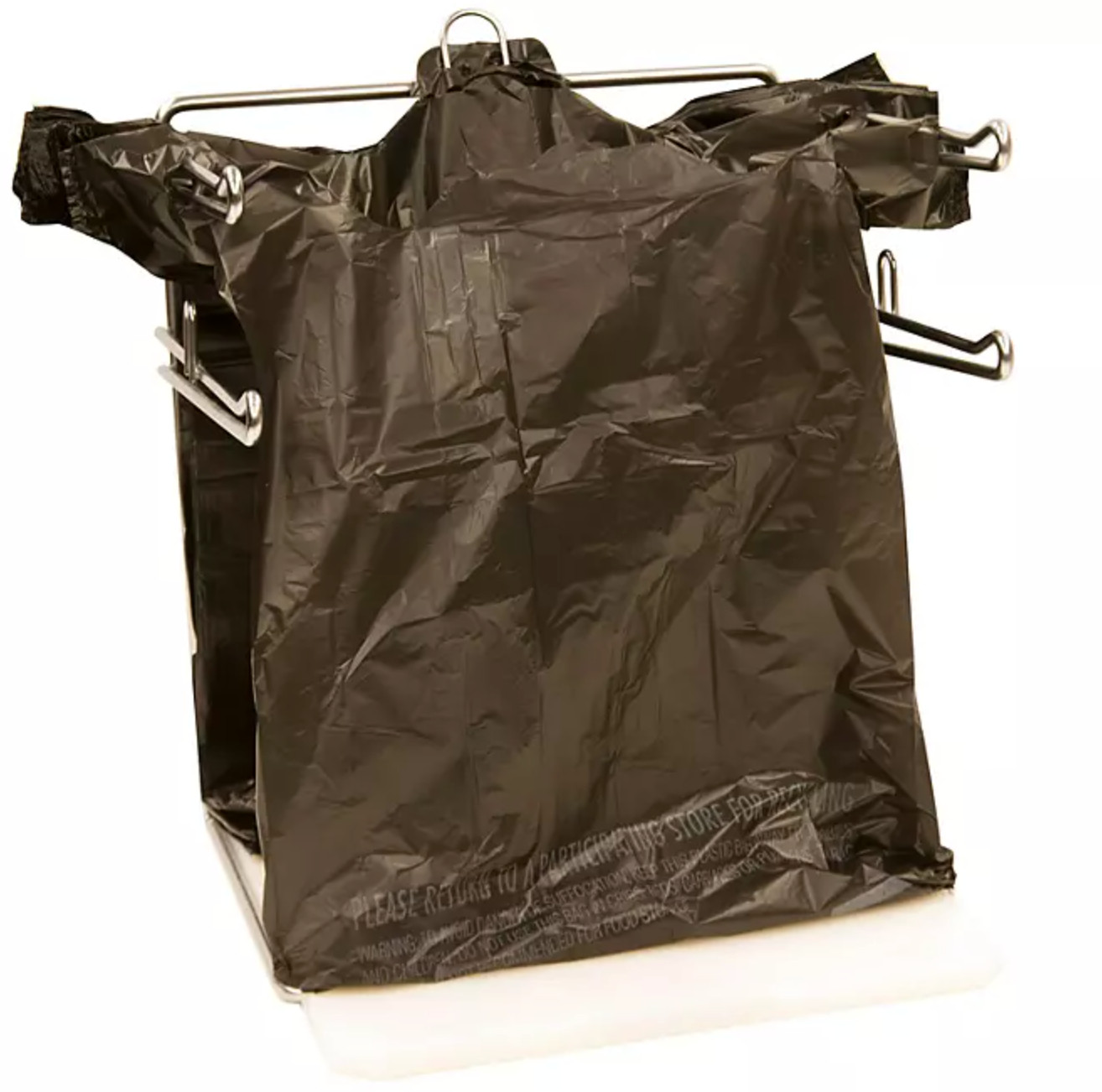 Black T Shirt Bags Plastic Grocery Shopping Carry Out Bag 11.5”x6.5”x22”