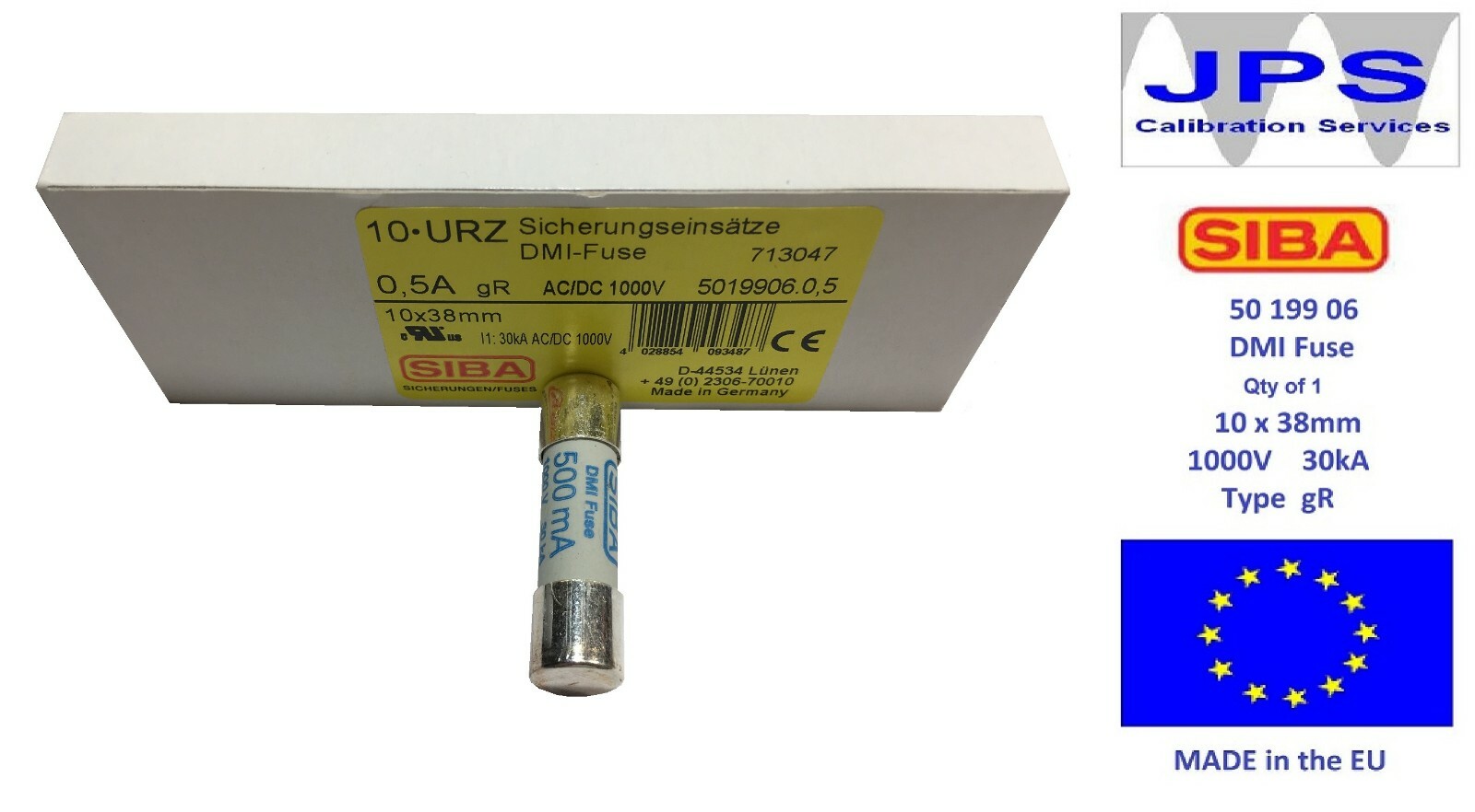 SIBA 50 199 06 10x38mm DMI Fuse 5019906 – Pick Your A Rating – type gR 1000V