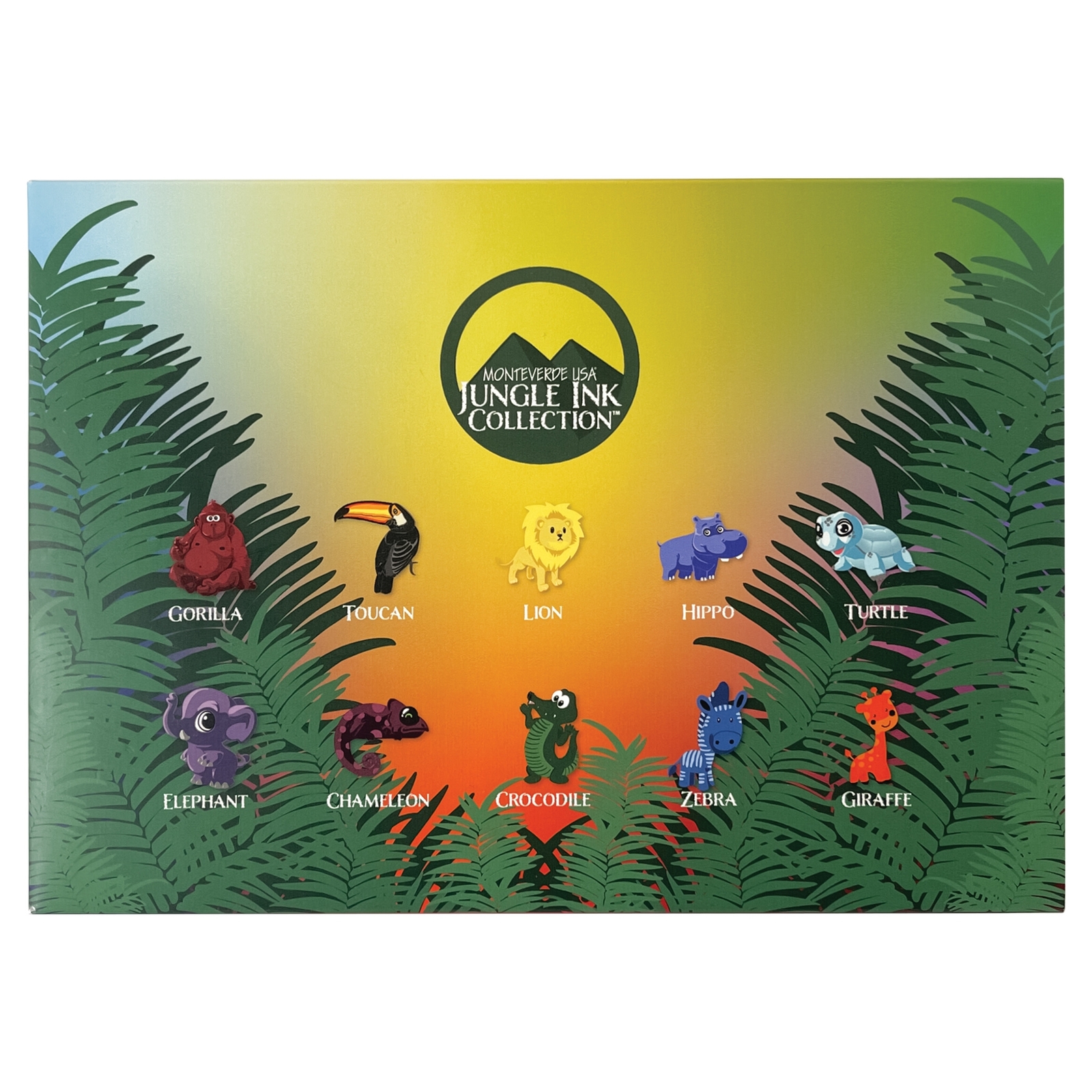 Monteverde MV12379 10 Piece Fountain Pen Ink Bottle Gift Set-Jungle Ink