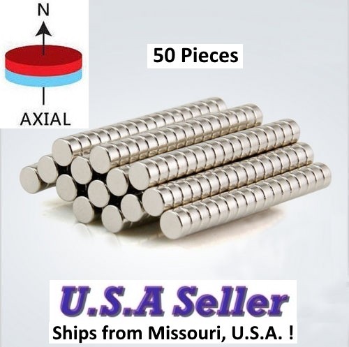 4mm x 2mm N42 Rare Earth Neodymium Craft Fridge Disc Magnet