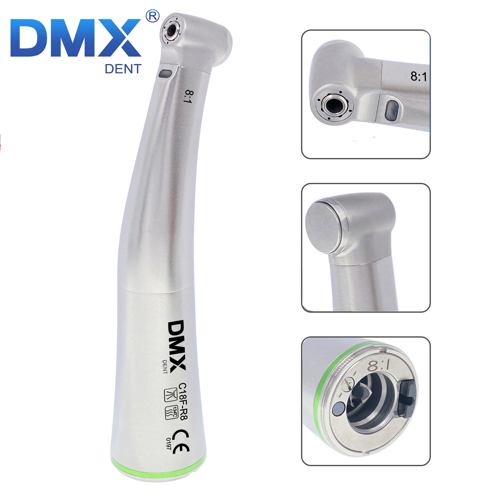 Dental 8:1 Endo Handpiece Fit Promark Endodontic Motor Contra Angle Push Button