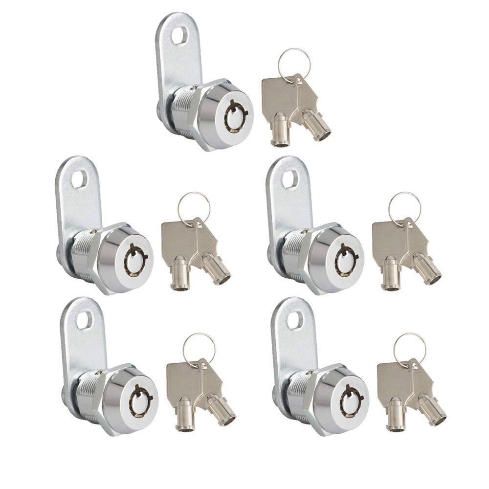 5 Tubular Cam Lock 5/8″ Camper Drawer Toolbox Cabinet Key Removable Keyed Alike