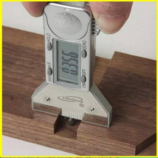 mini depth gauge 4″ + digital indicator electronic / digital spring loaded new