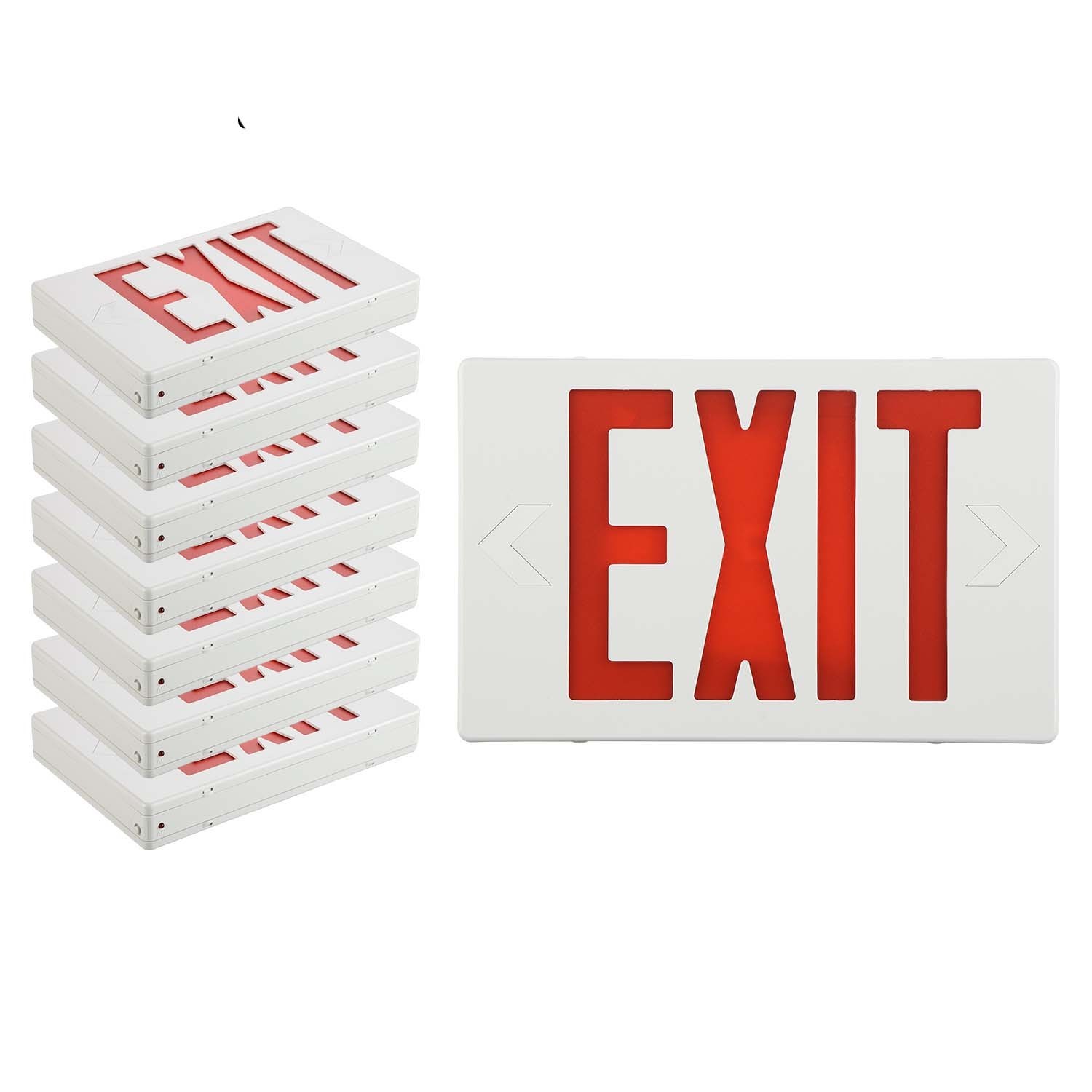 UL Listed-6 Packs Red Exit Light Battery Backup-Led Exit Signs Home/Busniess.