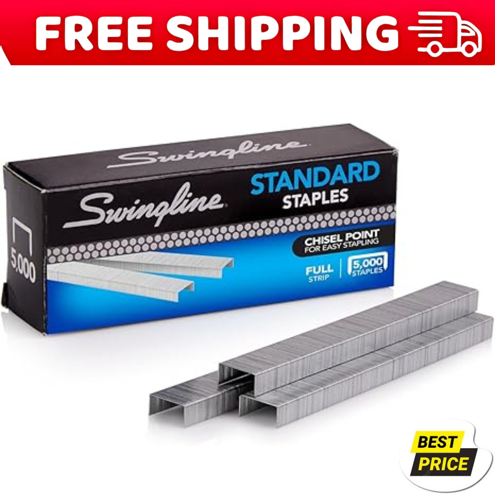 Swingline Staples Standard 1/4 inches Length 210/Strip 5000/Box 1 Box – (35108)