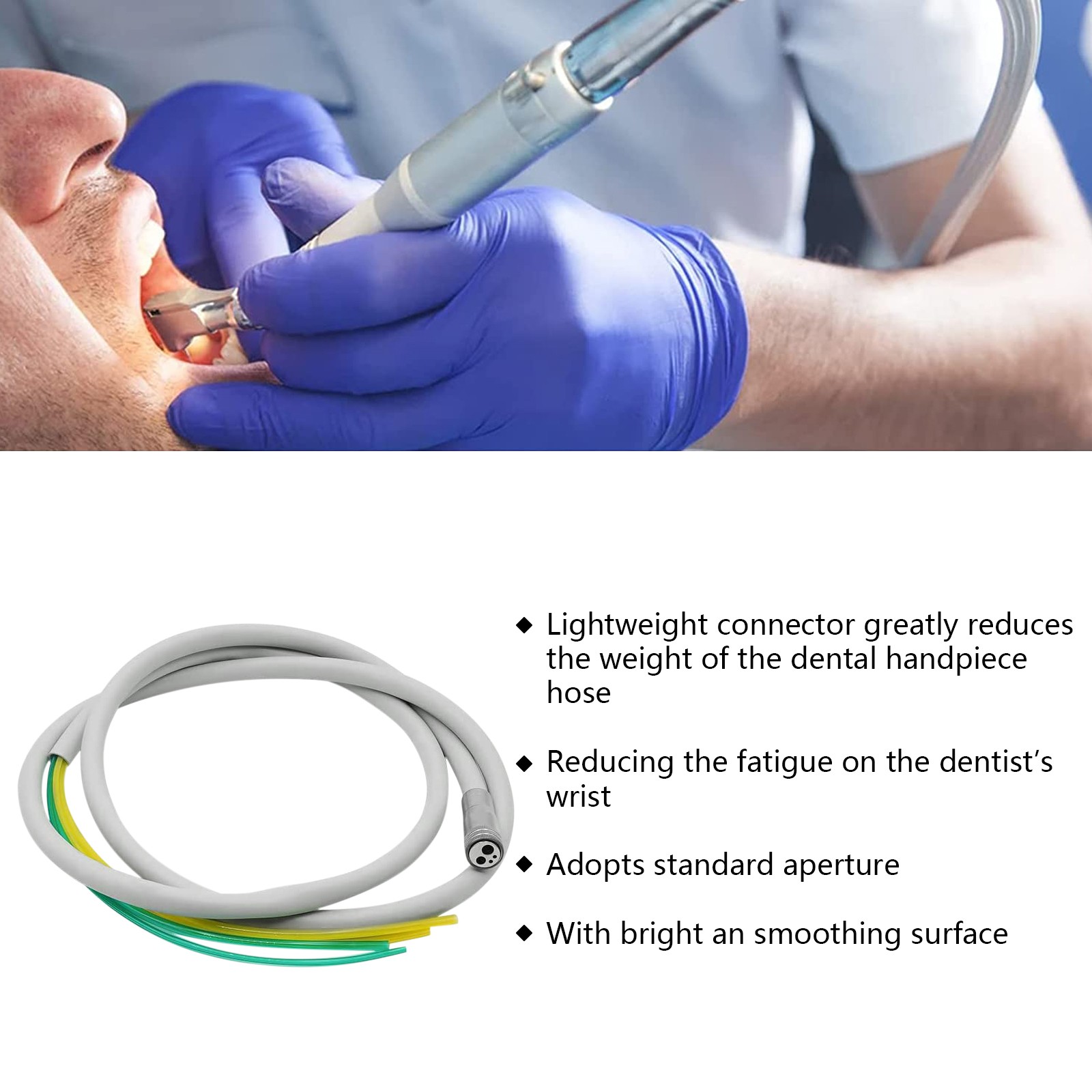 High Speed Handpiece Tubing Hose Midwest 4 Hole Fiber Optic 6 Pin 2 Holes Dental