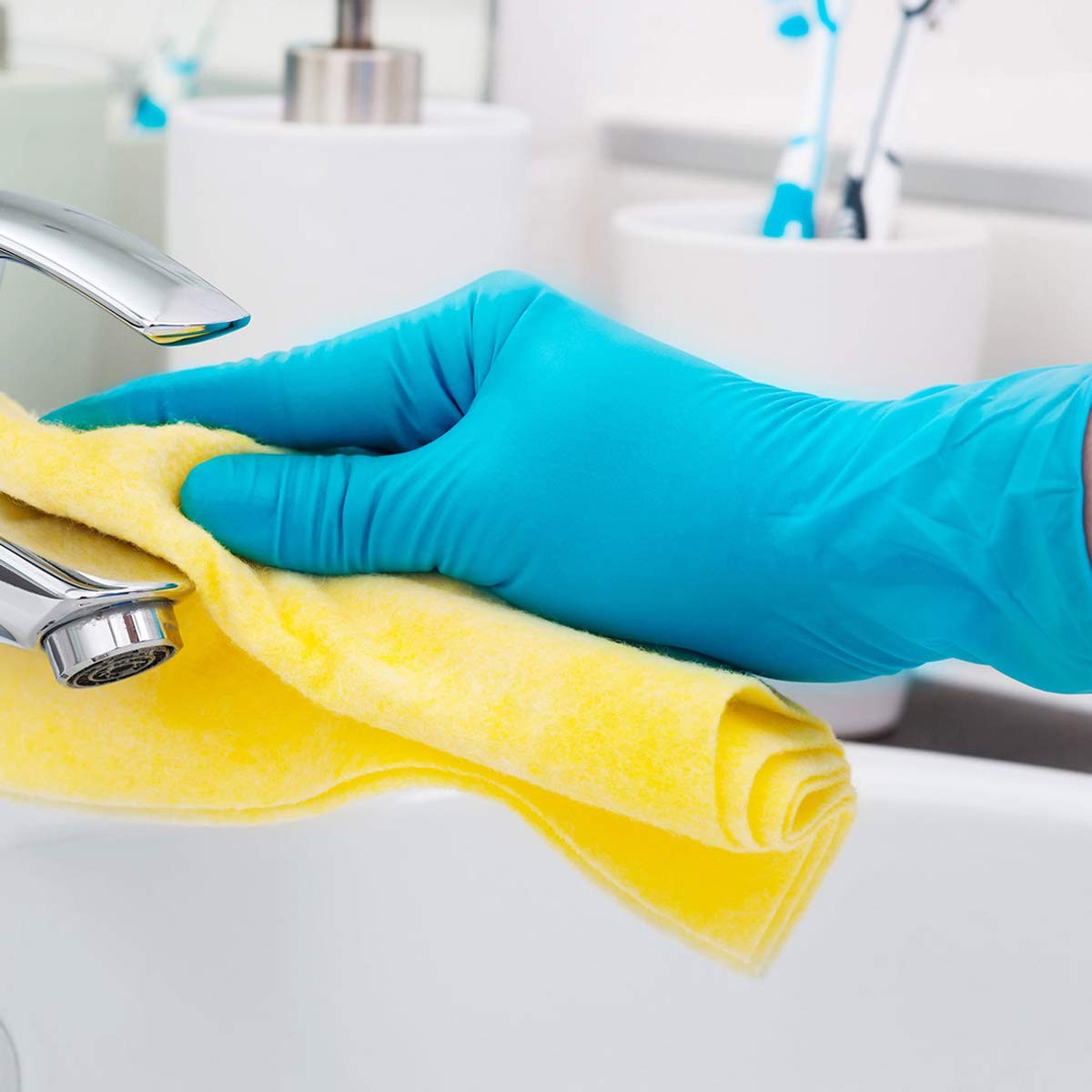 Basic Medical Blue Nitrile Exam Gloves – Latex-Free Powder-Free – NGPF 7003