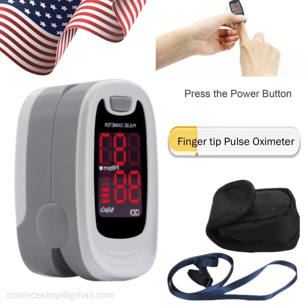 Finger Pulse Oximeter Blood Oxygen SpO2 Monitor PR Saturation Heart Rate Meter