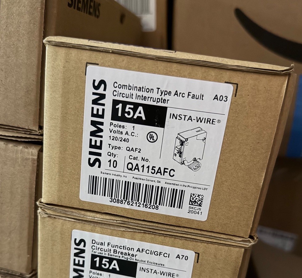 BOX OF 10 SIEMENS QA115AFC AFCI 15A BREAKER (with pigtail wire) NEW