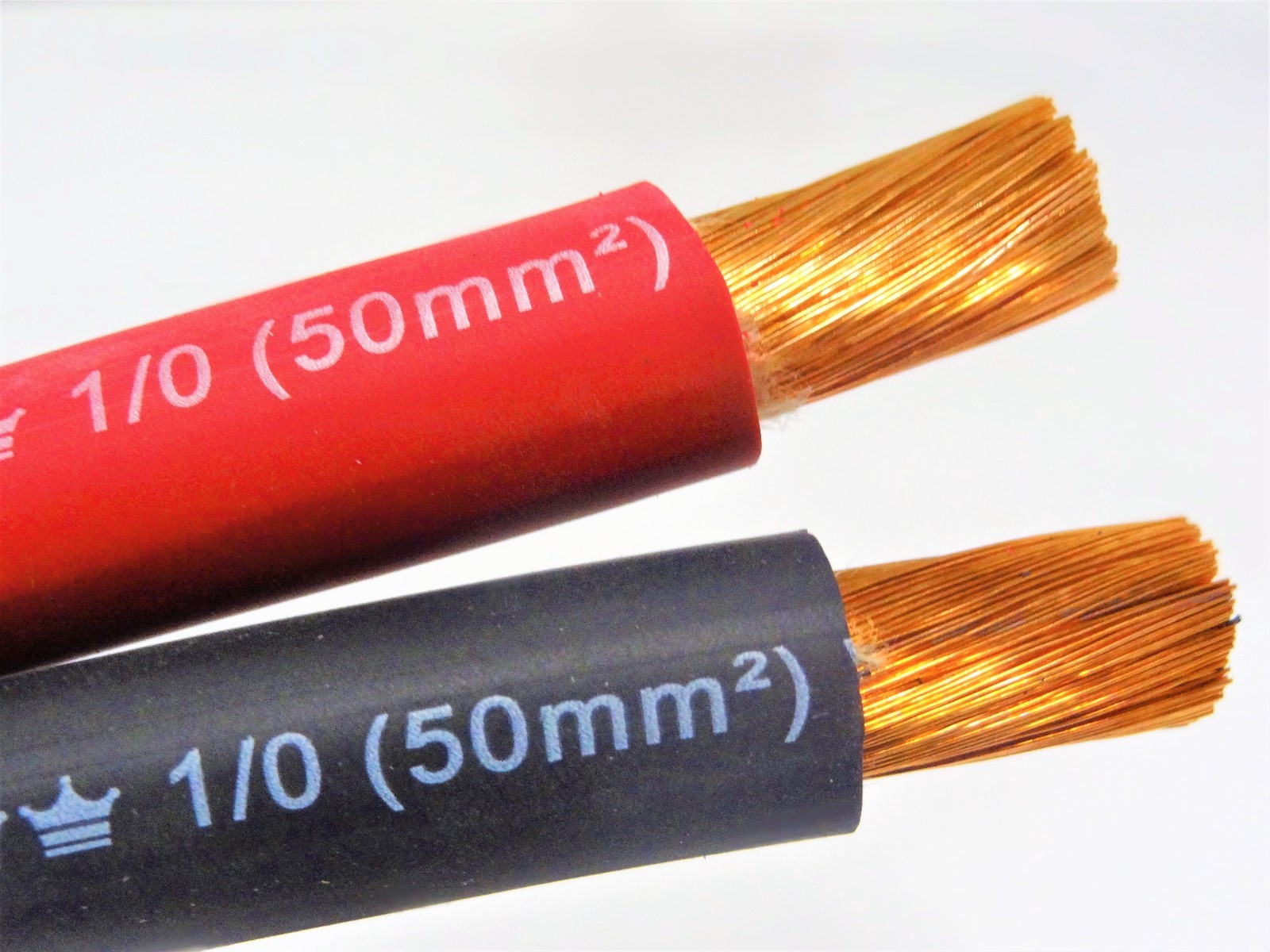 20′ 1/0 EXCELENE AWG WELDING/BATTERY CABLE 10′ RED 10′ BLACK 600V MADE IN USA