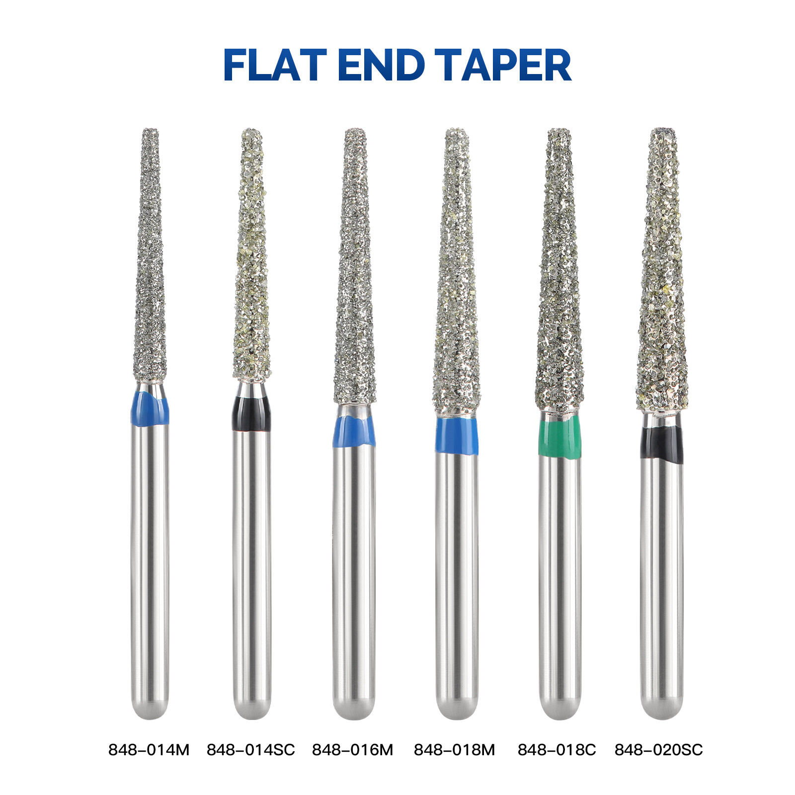 JMU FG Burs Flat End Taper Diamond Burs Medium Grit/Coarse Grit/Super Coarse