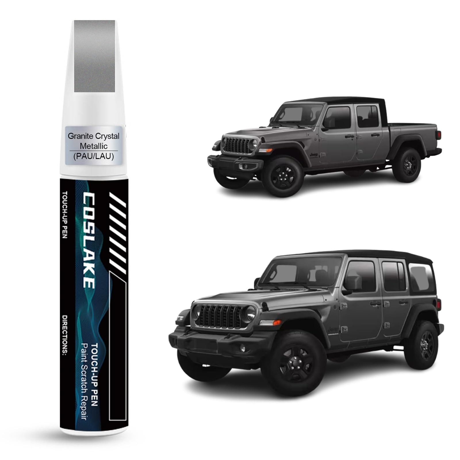 Car Touch Up Paint for Jeep Granite Crystal Metallic Scratch Repair Kit