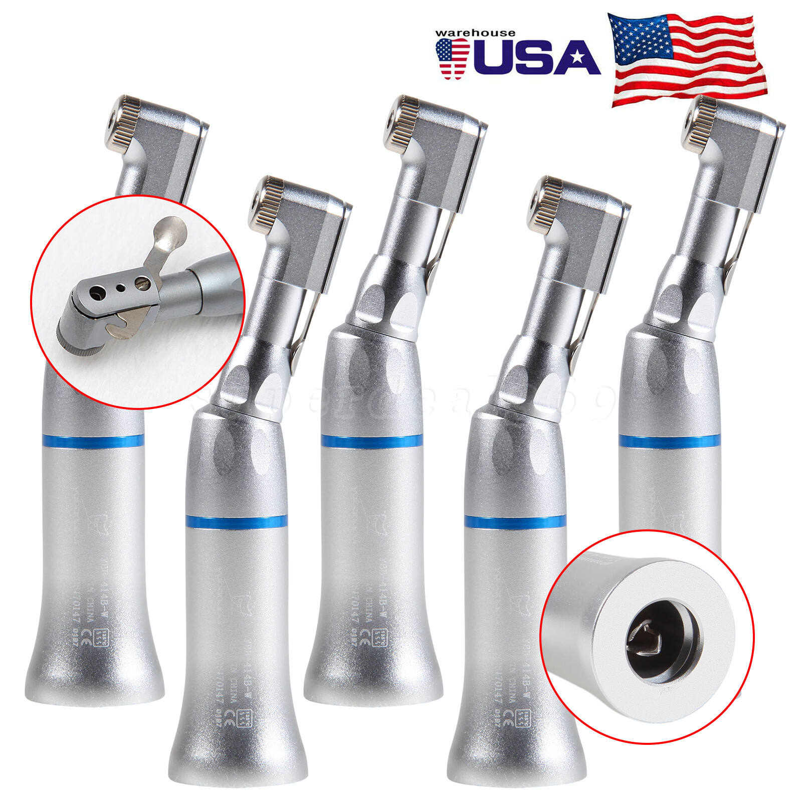 1-5 NSK Style Dental Low Slow Speed Contra Angle Handpiece Latch E-type YB-EP