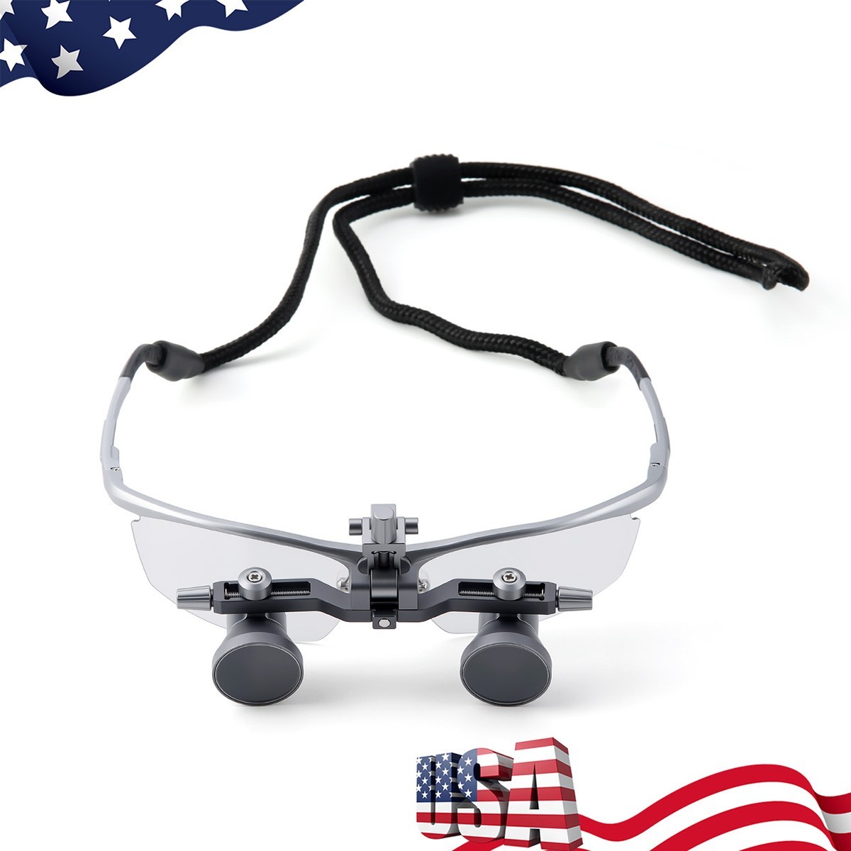 Dental Surgical 5W Medical 3.5X Ergo Binocular Loupes Flip-Up Glass Adjustable