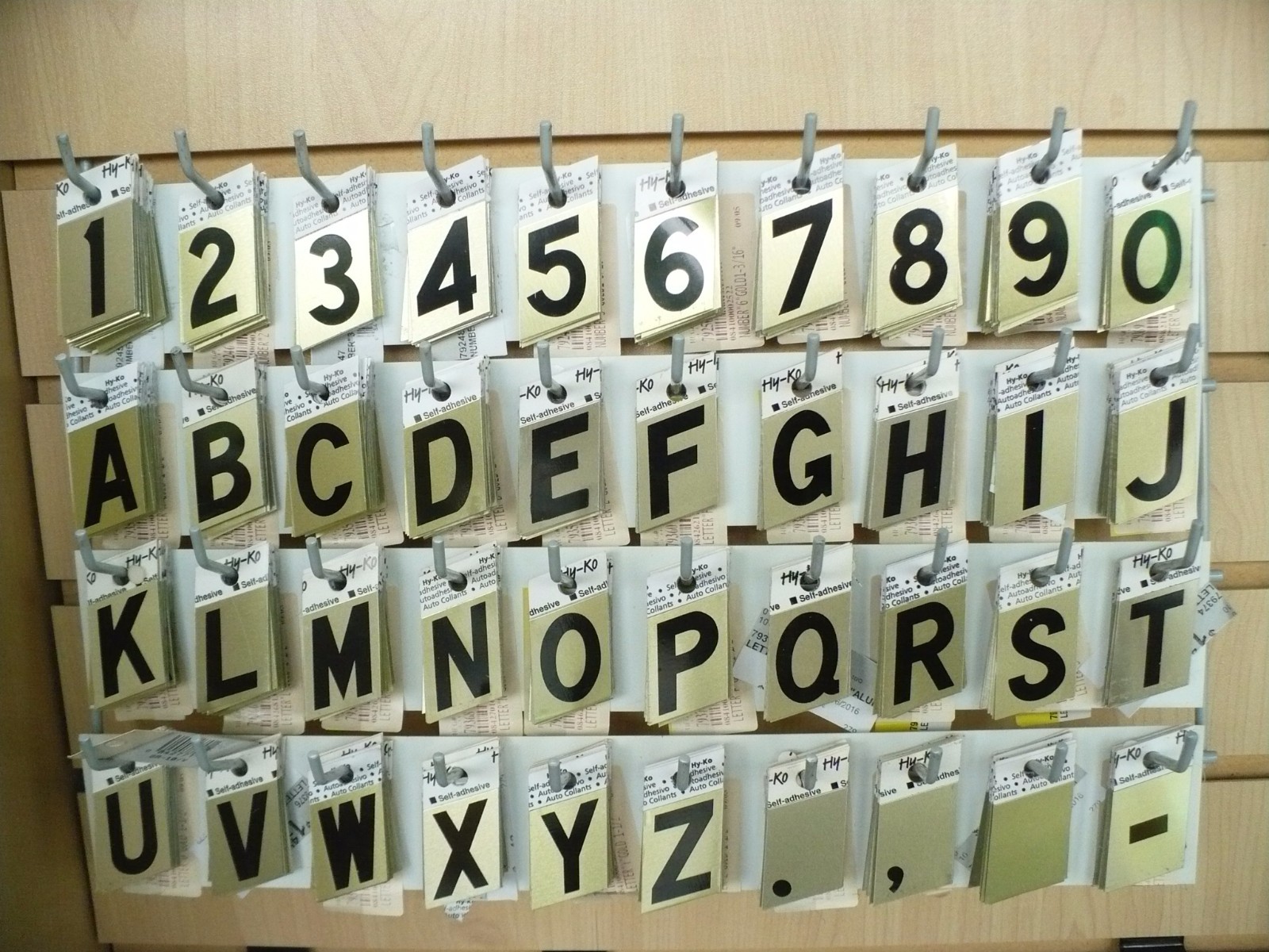 Aluminum Letters and Numbers Black and Gold 1.5″ Self-Adhesive bulk sale